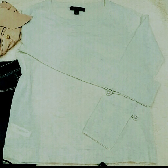 Ann Taylor Split sleeve pearlized sweater - Picture 4 of 7